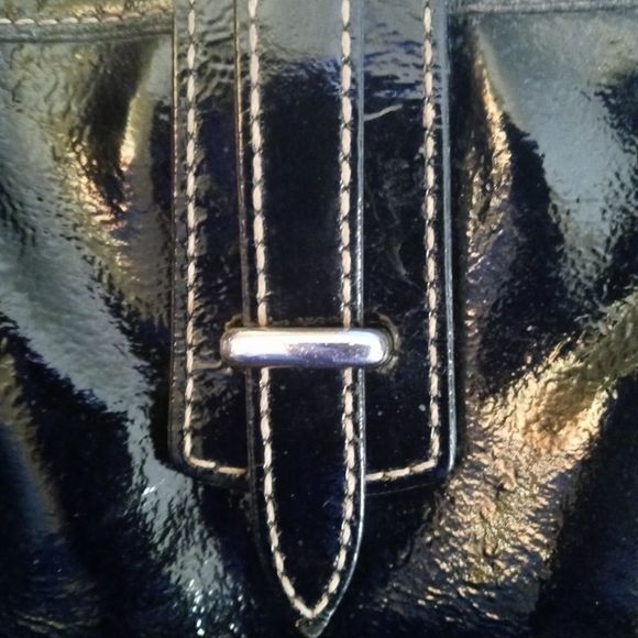 Dooney & Bourke❤Tote Shoulder Bag Black Patent Leather Gorgeous Bag - Picture 7 of 11